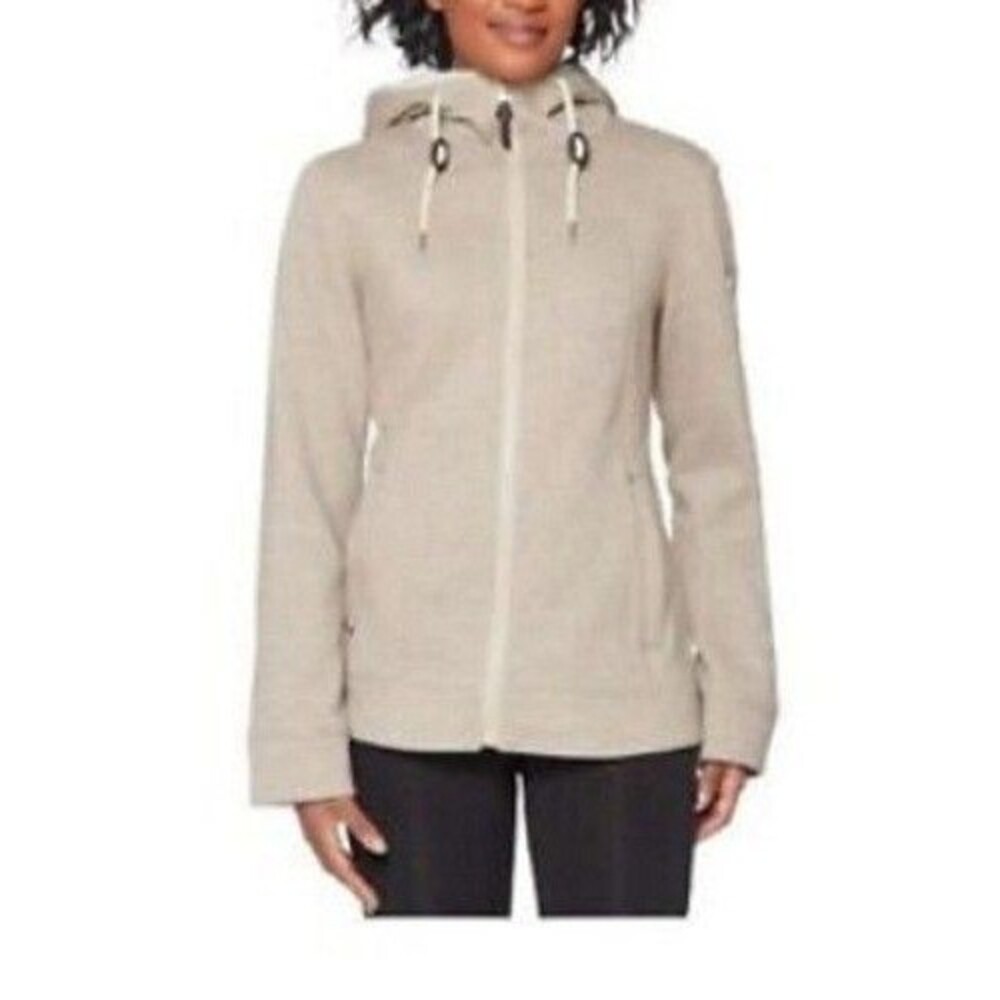 NEW 1 Madison Ladies' Knit Jacket Cream (Oatmeal Melange) Size Medium